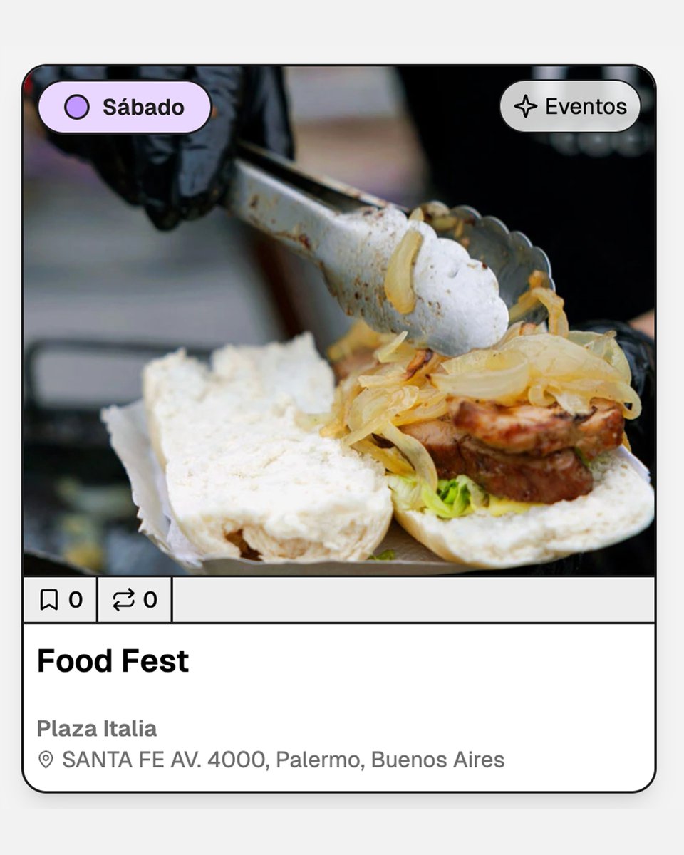 getgaid's tweet photo. EVENTOS 

HR Hackathon – AI for People Teams
🤖 Viernes 12/09 @from021_ 
😎https://t.co/xmRkw98wKJ

Clase de cocina con hongos, algas y fermentos
🍄 Sábado 13/09 en Palermo.
😎https://t.co/6WBPjj8U65

Food Fest en Plaza Italia
🍔 Este sábado 14/09 en Plaza Italia.
😎 https://t.co/aYLSpnv4hU