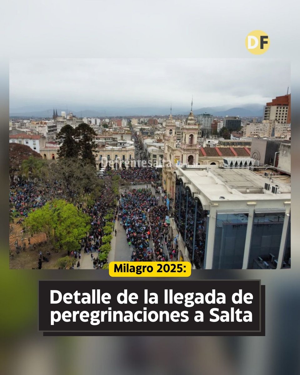 *Estos son los horarios en que llegarán las peregrinaciones más multitudinarias del Milagro* 🙏 defrentesalta.com.ar/contenido/2716… 

#Salta #milagro2025