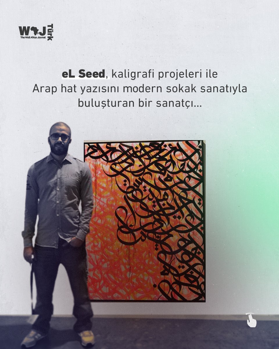 WAJturk's tweet image. 🌆 Şehirlerin Dönüşümü: eL Seed 

🖌 Mısır ve Tunus’ta yaptığı mural ve duvar projeleriyle toplulukların hikayesini sanatla anlatıyor. 

🎨Her eseri şehirlerin görünümünü ve algısını değiştiriyor. 

#eLSeed #Calligraffiti #MuralArt #StreetArt