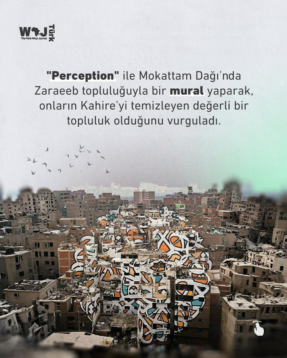 WAJturk's tweet image. 🌆 Şehirlerin Dönüşümü: eL Seed 

🖌 Mısır ve Tunus’ta yaptığı mural ve duvar projeleriyle toplulukların hikayesini sanatla anlatıyor. 

🎨Her eseri şehirlerin görünümünü ve algısını değiştiriyor. 

#eLSeed #Calligraffiti #MuralArt #StreetArt