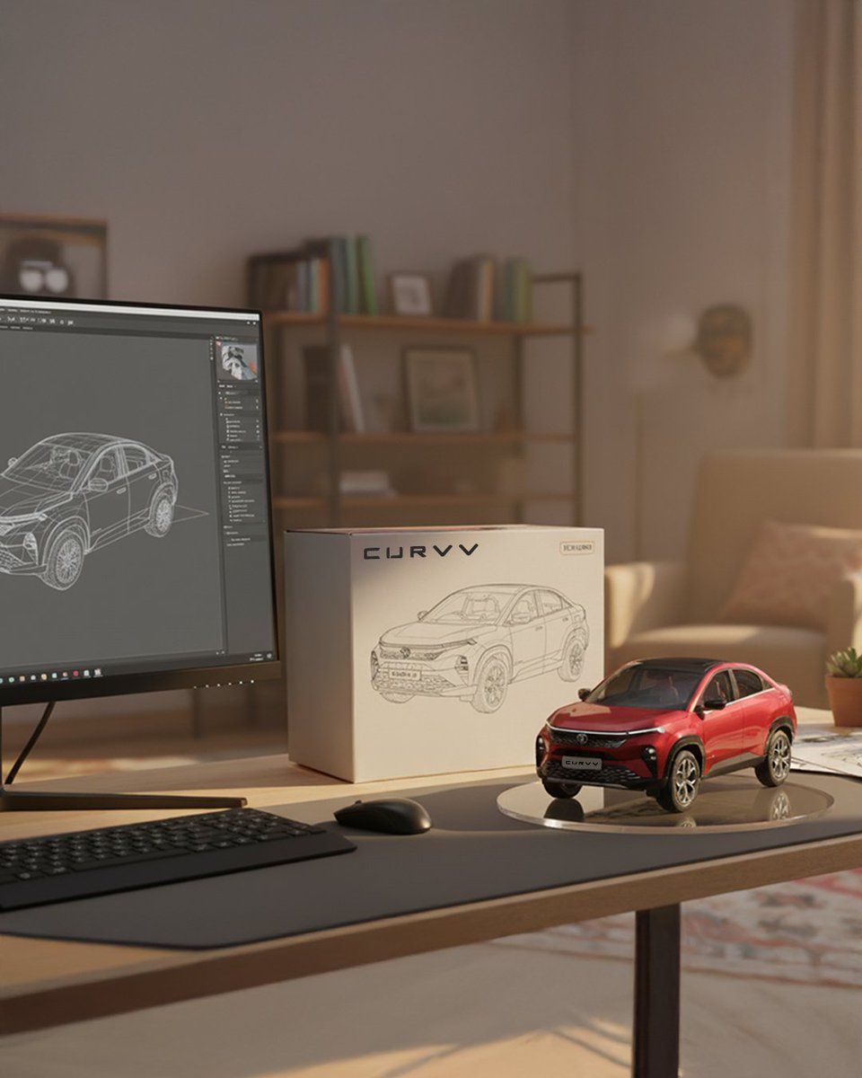 TataMotors_Cars's tweet photo. CURVV was the trend before the trend.

*Disclaimer: AI-generated image, for creative representation only. This item is not for sale.

#TakeTheCURVV #NanoBananaTrend #3DFigures #TataCURVV #CURVV #SUVCoupe #TataMotors https://t.co/bkrEqB6Q4C