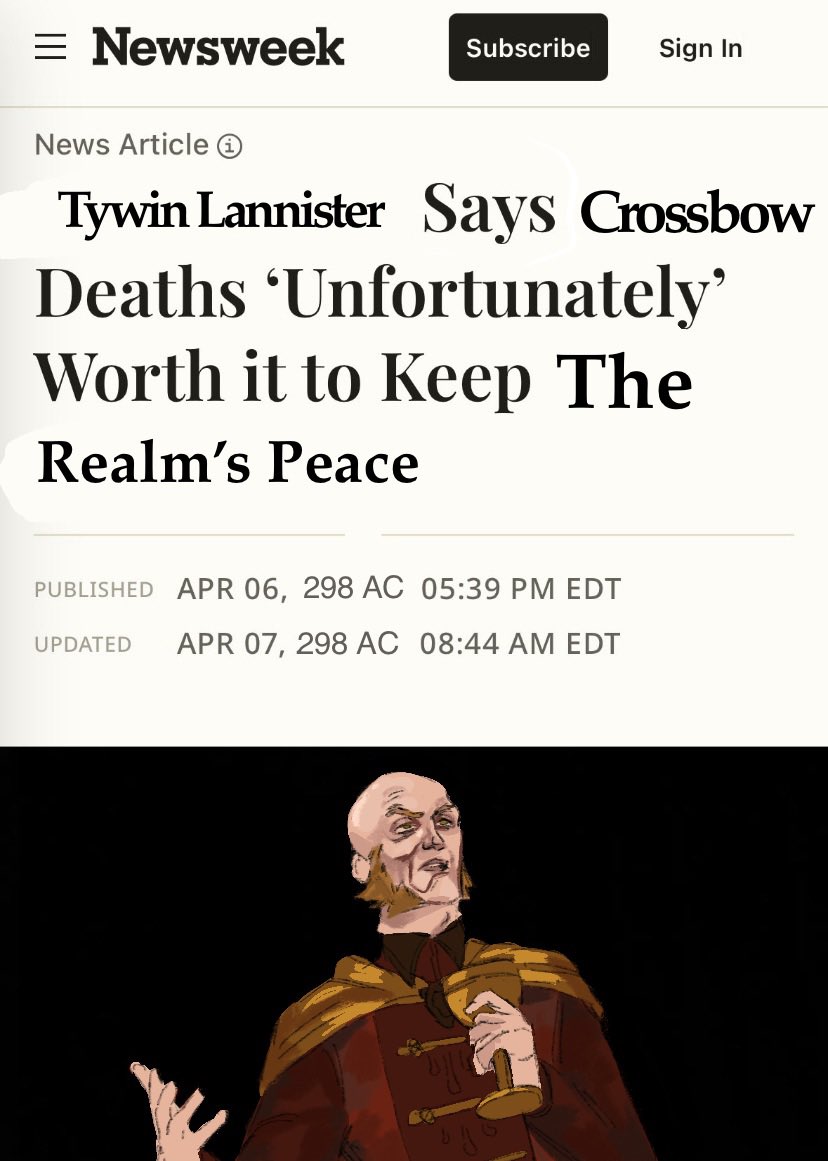 Sorry not sorry…
#asoiaf #tywinlannister #asongoficeandfire #CharlieKirk