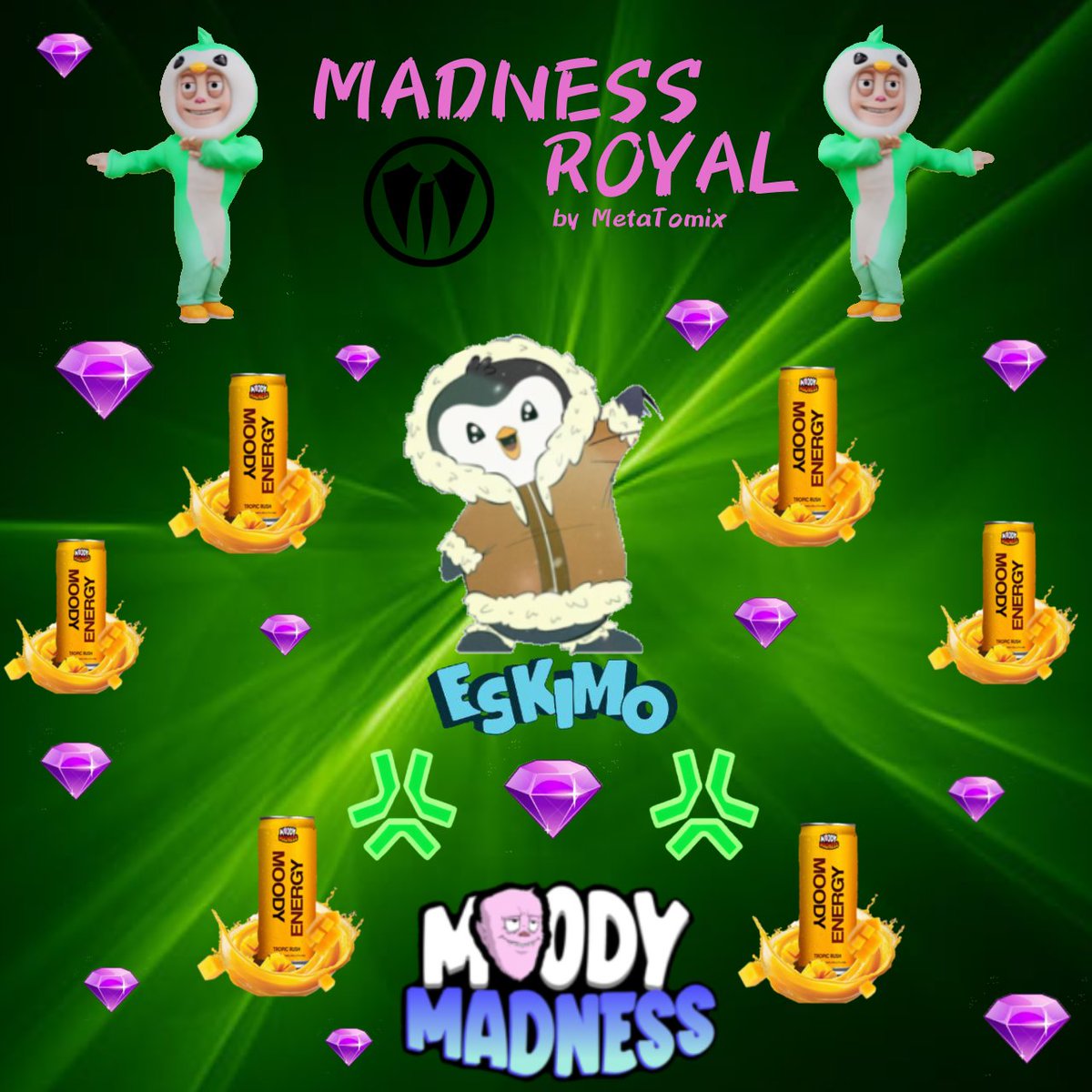 🏁Madness Royal Tournament Ninth Edition🏁

Another great tournament with big prizes awaits us this afternoon on my stream on <a href="/AbstractChain/">Abstract</a> 🔥
As always, there will be prizes for the winners and also for the viewers👀

AI agents, Moody Diamonds, Moody Energy Drinks, and $Eskimo