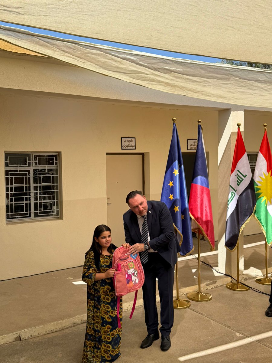 CZinErbil's tweet photo. Today, @CZinErbil completes another π¨πΏ#SmallScaleProject in #KRI. In collaboration with @RwangaFdn, a primary school in #Qafar was equipped with necessary facilities, including the installation of solar energy to improve the school's sustainability. π¨πΏπ
#Czechiaπ€#KRI @czechaid https://t.co/6CuZgENzIA