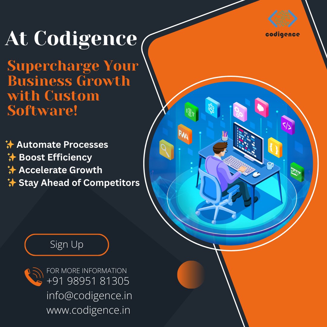 Codigence's tweet image. Transform Your Business with Codigence 🚀

📩 Let’s build software that takes your business to the next level!
codigence.in

#Codigence #CustomSoftware #DigitalGrowth #TechSolutions #WebApps #MobileApps #SoftwareDevelopment #BusinessTransformation #Innovation