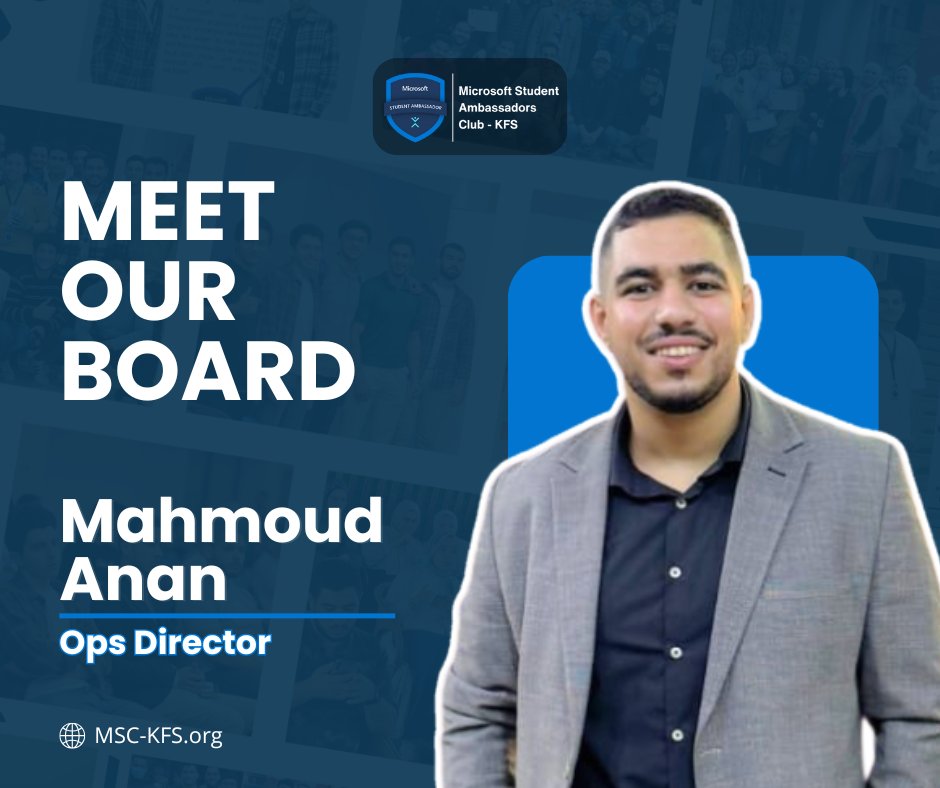 A new season marks a new chapter filled with passion and energy.

Meet them:
TMP Director:Osama yousef

TIP Director: Ahmed Dawoud

Ops Director: Mahmoud Anan

This Season Won't be ordinary—Saty tuned!

MSC-KFS.org
#MSC_KFS #MicrosoftStudentAmbassadors