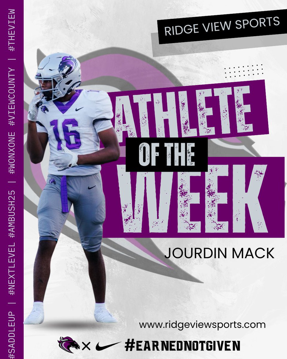 RidgeViewF_Ball's tweet image. Congratulations to our very own Blazer, Jourdin Mack @Jourdin_Mack26, on being named Scholar Athlete of the Week for Friday Night Rivals!