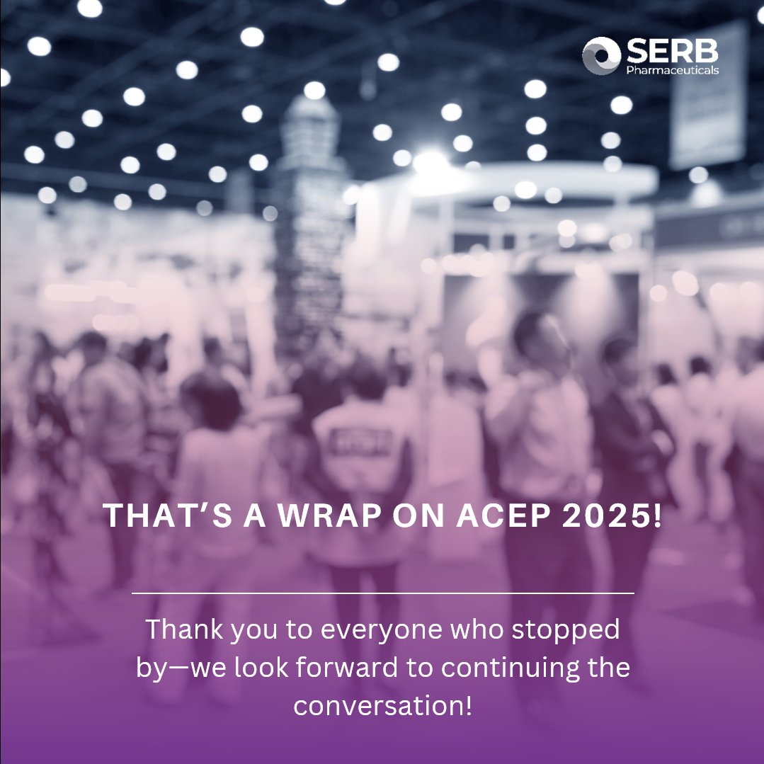 SERB_Pharma's tweet photo. Thank You for connecting with us at #acep25! We truly appreciate all the healthcare professionals who took the time to engage in meaningful discussions about Emergency Medicine. 
 
https://t.co/WjovnxhfYl https://t.co/Eh3ZMaH5iu