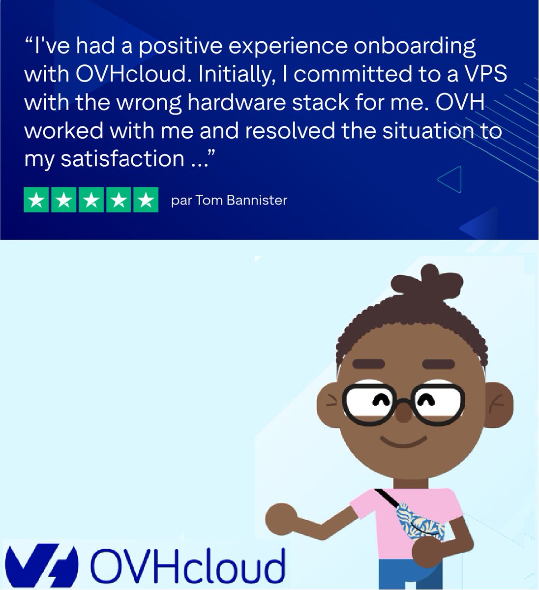 ovh_support_en's tweet image. Thank you Tom from #OVHcloudSupport for this great feedback on Trustpilot! 👏

We’re always here to provide you with a positive experience with support 

Need help with our services❓ Contact us ➡️ x.com/ovh_support_en

#CustomerExperience #CustomerSupport