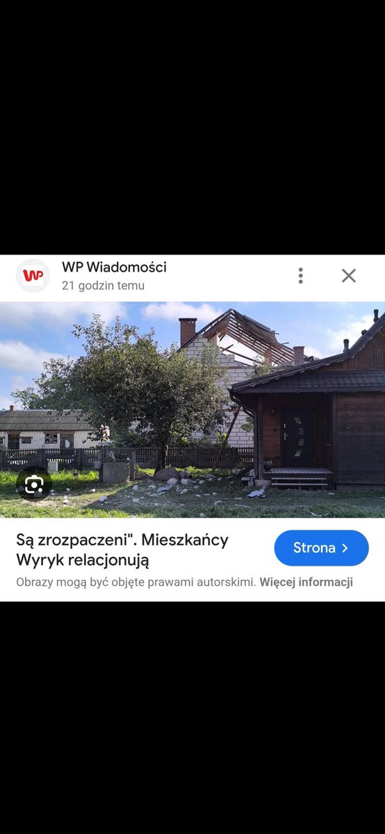 jerzu_sw's tweet photo. @WojtekKardys To chyba dobrze jełopie że ludzie nie wierzą w nic i werfikuja a ty co może też uwierzyłeś że ten dom zniszczył dron co ? https://t.co/ipYhlY1eNe