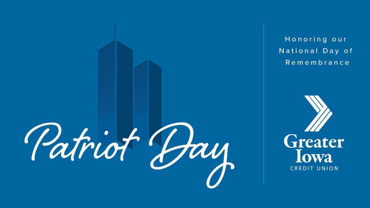 Today, We Remember.
On this Patriots Day, we honor the lives lost on September 11, 2001, and pay tribute to the courage of first responders, the strength of survivors, and the resilience of our nation.

We remember. We reflect. We stand together.
