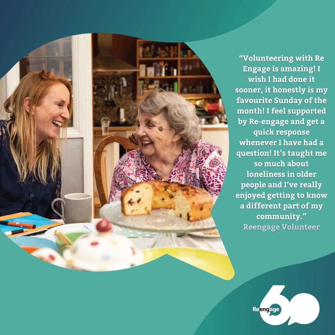 For many of our volunteers, Re-engage has become the highlight of their month. 

Find out how you can join us and make a difference: bit.ly/42o2lKn

#Reengage #Volunteer #EndLoneliness