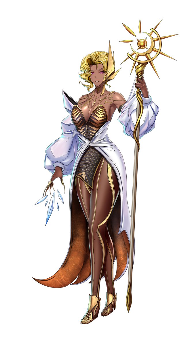 Thanks to @zivan_art, our lovely #OC Vera Atlas can #cosplay as #Levaine from #Borderlands #Borderlands4 #Gearbox! This time we got #blonde hair to match her #artdeco dress and #white #jacket! #poc