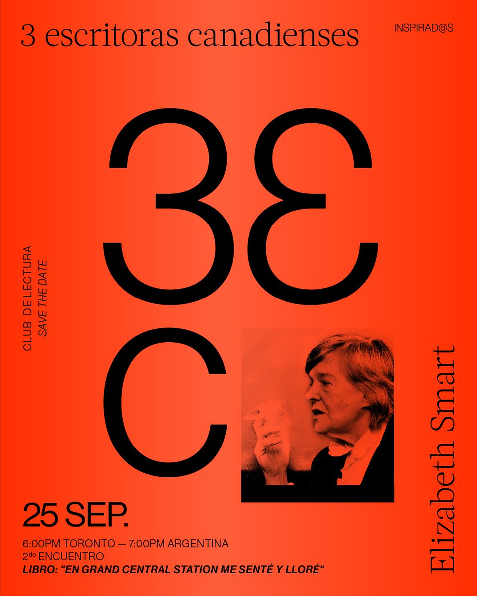 ✨ ¡Se viene un nuevo encuentro del ciclo del Club de Lectura de la red Inspirad@s de Canadá 🇨🇦!
Una oportunidad única para descubrir nuevas voces y compartir lecturas.

Encuentro virtual gratuito con inscripción previa.
📅 Jueves 25  | 🕖 19 h ( Arg)
🔗 forms.gle/bcbqNF1xJGcDGz…