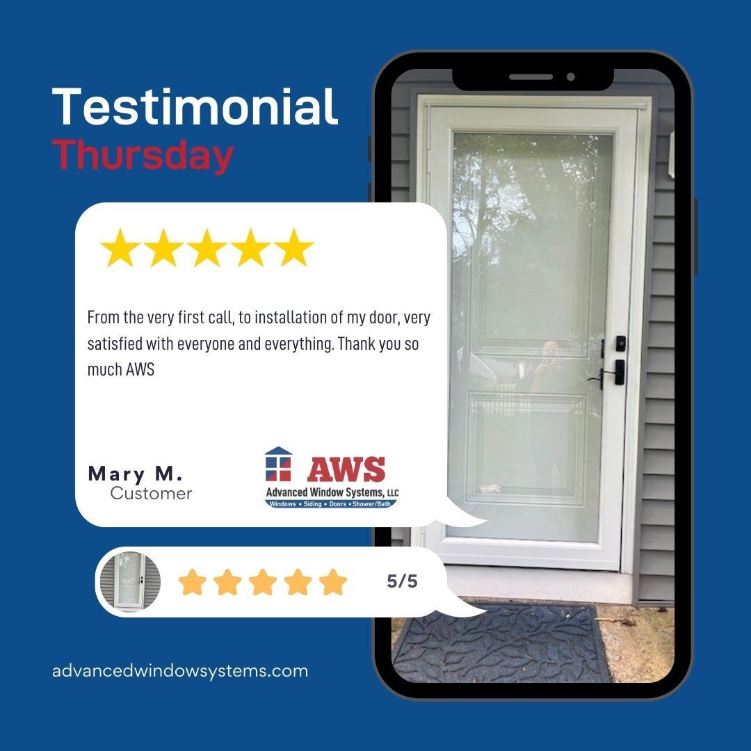 AdWindowSystems's tweet image. "Very satisfied with everyone and everything. Thank you so much AWS." – Mary M. 💬
Another 5-star experience 💪🛠️
#TestimonialThursday #AWSWindows #CTHomes #DoorInstallation