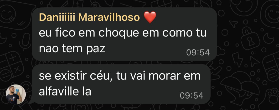 daniel ateu me consolando