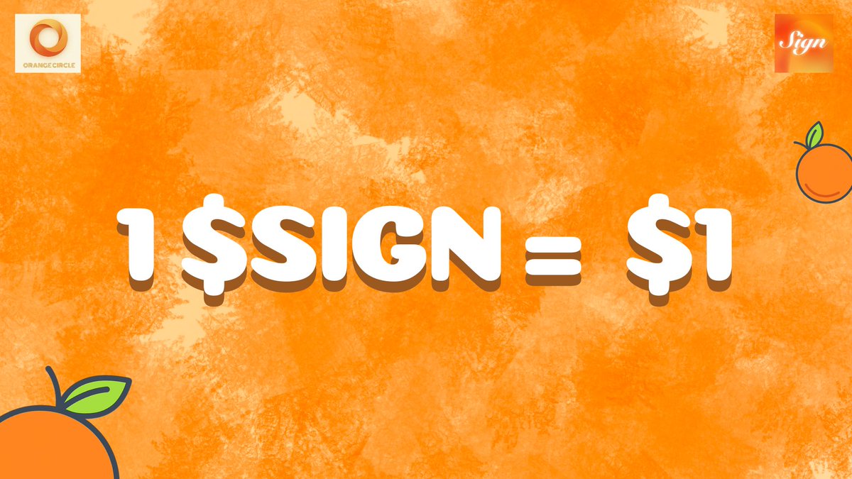 100 $SIGN
 GIVEAWAY!!

1. LIKE AND REPOST  THIS POST...
2. FOLLOW ME, 
<a href="/Farmie_KIND/">Farmie 🧡👀</a> , <a href="/bossge226456/">SIGN BOSSGE(✸,✸)🧡🧡</a> , <a href="/raralphjm/">raralph.𝒮𝒾𝑔𝓃 🍊</a> , <a href="/signrealchef/">realchef👀🧡🧑‍🍳</a>  and  <a href="/0xOrangeCircle/">Orange Circle</a>  
3. Tag 3 friends
DONE ✅
Are you the lucky one?? 
24hrs starts now!!!!!
Tick tock...