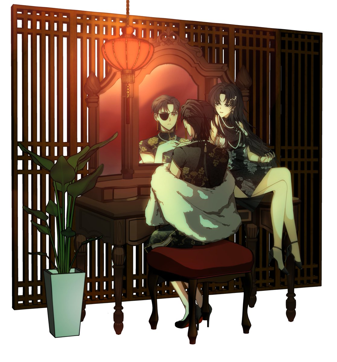 오랜만에 생존신고...
좋아하는 애랑 합작을 했어요...🏮