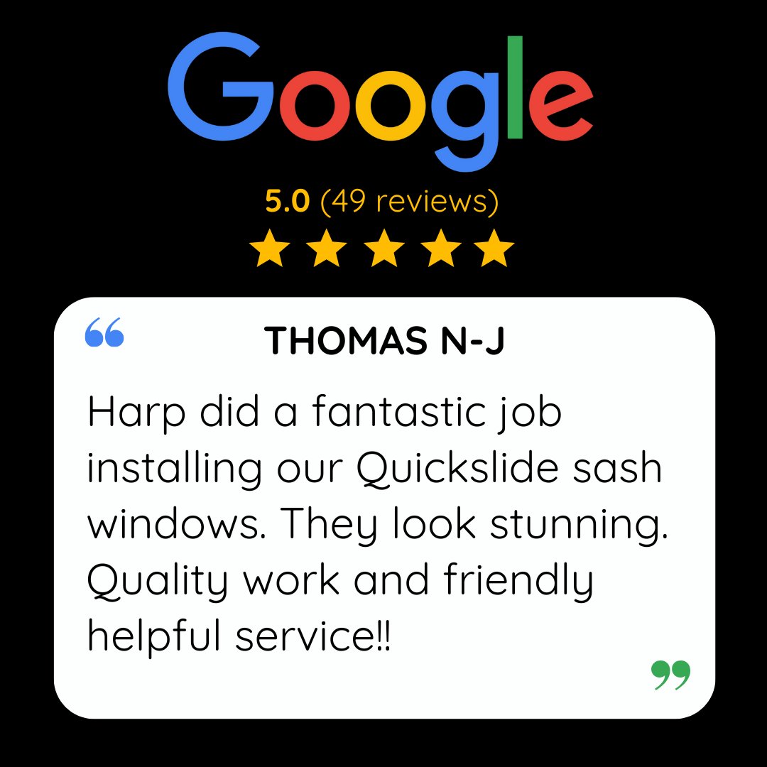 #anotherhappycustomer 😍
#5starreview from our customer Thomas on #googlereview - he loves his new <a href="/QuickslideLtd/">Quickslide Ltd</a>  #sashwindows 👌 #customersatisfaction