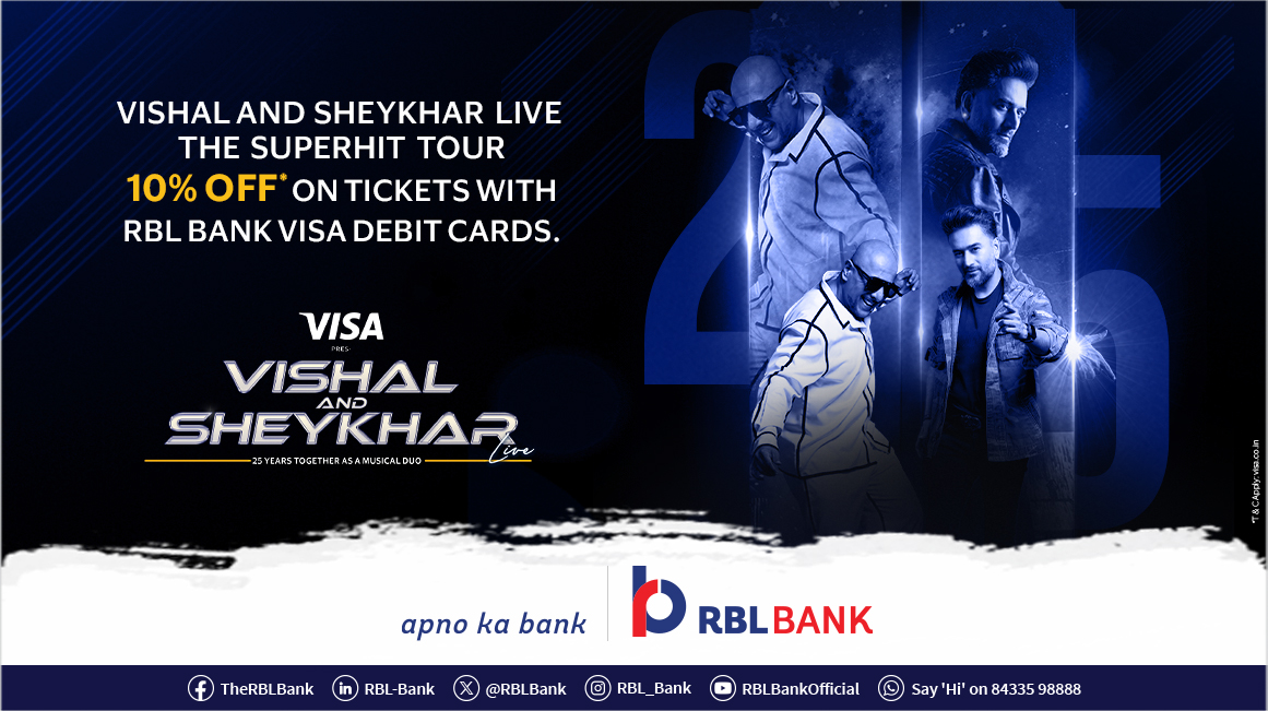 The Stage is Set. The Duo is Ready. Are You? Book now and get 10% OFF with your RBL Bank VISA Debit Card! 

T&amp;C Apply. 
Cick: bit.ly/4n3ANmE 

#ApnoKaBank #RBLBank
