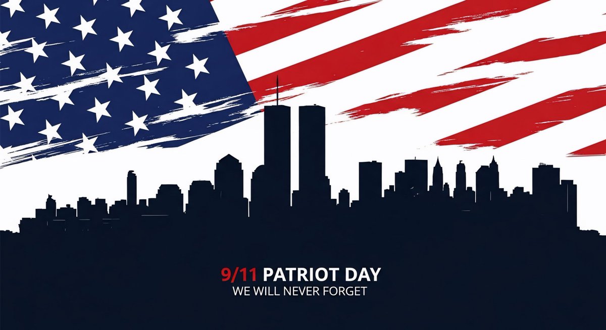 Today is Patriot Day, a National Day of Service and Remembrance. We honor the lives lost, the heroes who selflessly ran toward danger, and the strength of a nation that stood tall in the face of unimaginable tragedy on September 11, 2001.

We will never forget. 🇺🇸
