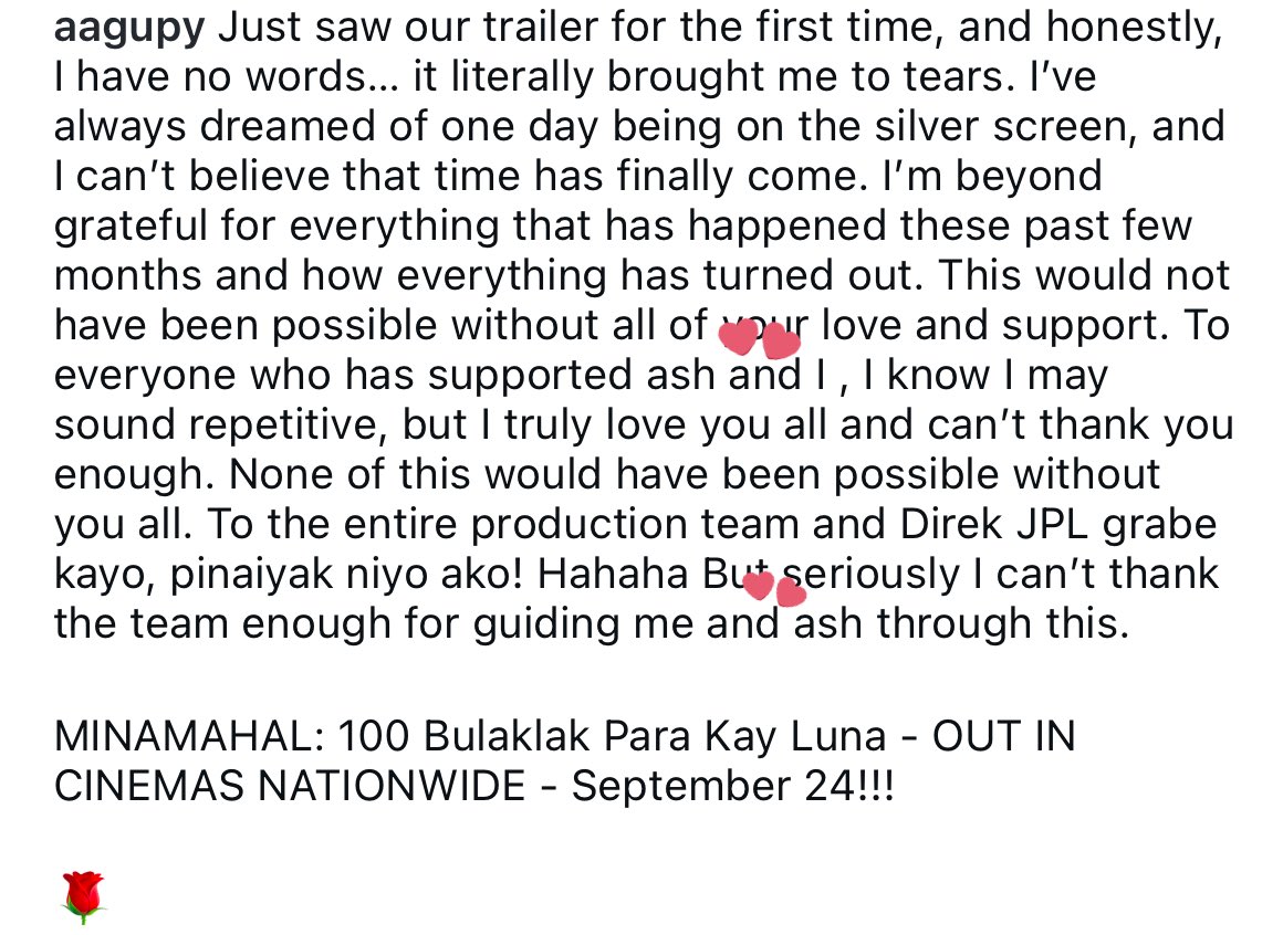 SOLOK4ISHA's tweet image. i love how andres’ post isn’t just centered on him. it’s about both him and ash, their shared journey, their gratitude, and the love they’re receiving as a pair. it’s like they’re really in this journey together. 🥺

ASHDRES MINAMAHAL TRAILER
ASHDRES MINAMAHAL TRAILER