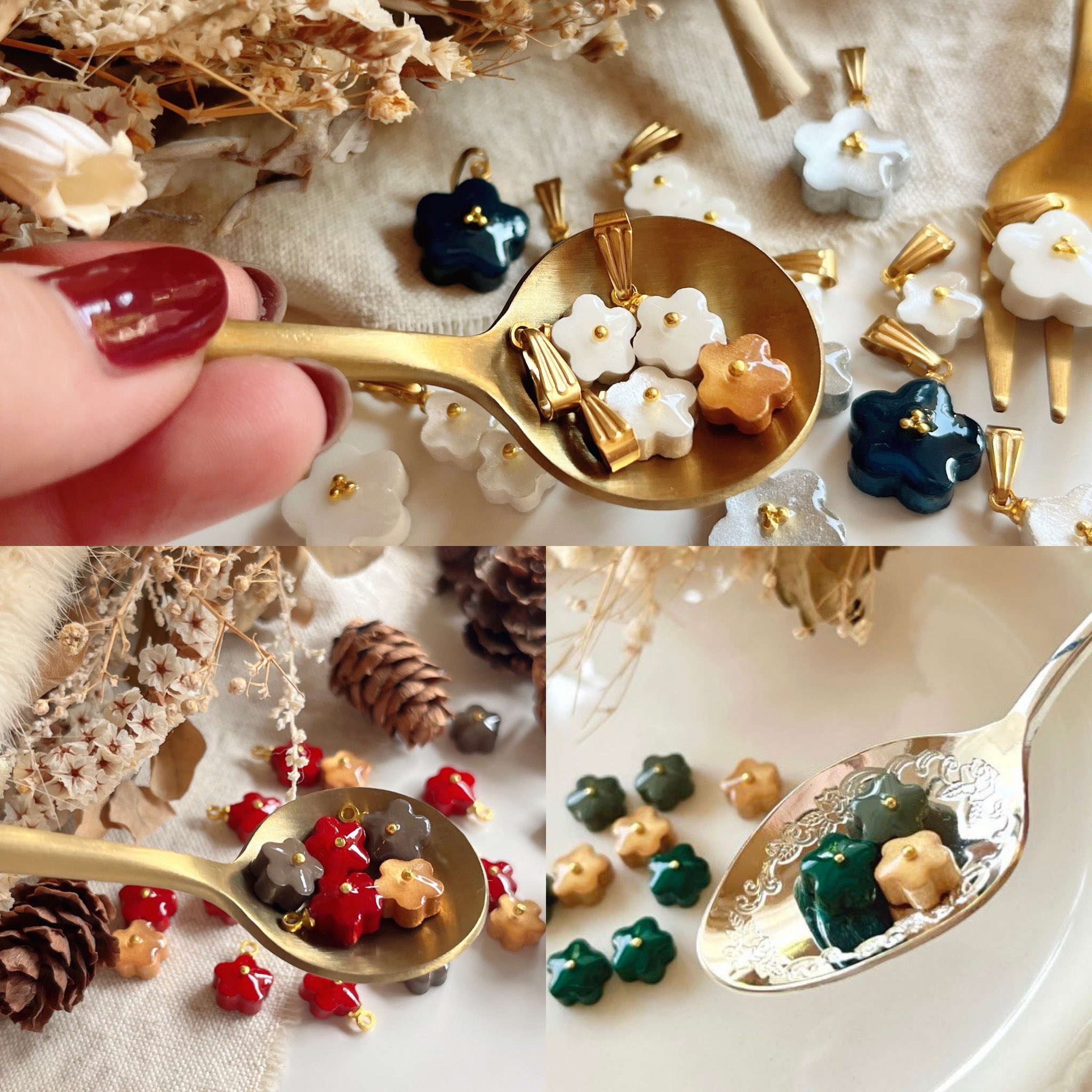 loveworkshop（らぶわーくしょっぷ）＊陶器風お花のアクセサリー