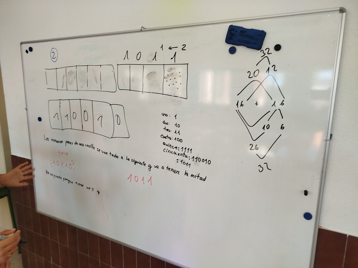 Dominbenito's tweet image. Comenzamos con los #ExplodingDots de @jamestanton.
¿Cómo se representan estos números en la &quot;máquina 1&amp;lt;--2&quot;? 
La secuencia completa (hasta operaciones con polinomios en Secundaria), aquí: globalmathproject.org/exploding-dots/