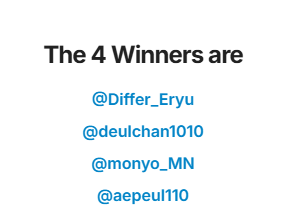 CM_heart_'s tweet photo. 추첨이 늦어졌습니다~!!! (ㅠㅠ) 디엠으로 자��� 보내주시면 감사드리겠습니다! 

@Differ_Eryu
@deulchan1010
@monyo_MN
@aepeul110 https://t.co/3opaRxWa4J