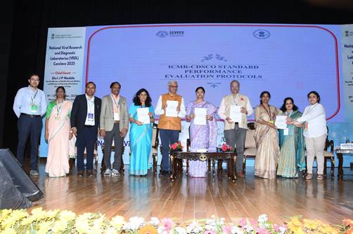 PIB_India's tweet photo. Union Minister of State for Health and Family Welfare @AnupriyaSPatel Inaugurates National Virus Research & Diagnostic Laboratory Conclave- 2025

Minister lauds DHR, ICMR and VRDLs for “setting benchmarks in health research innovation” in service of society

“India is building a resilient, self-reliant, and globally relevant health research ecosystem”

Read here: https://t.co/R4OVPiANzn

@MoHFW_INDIA