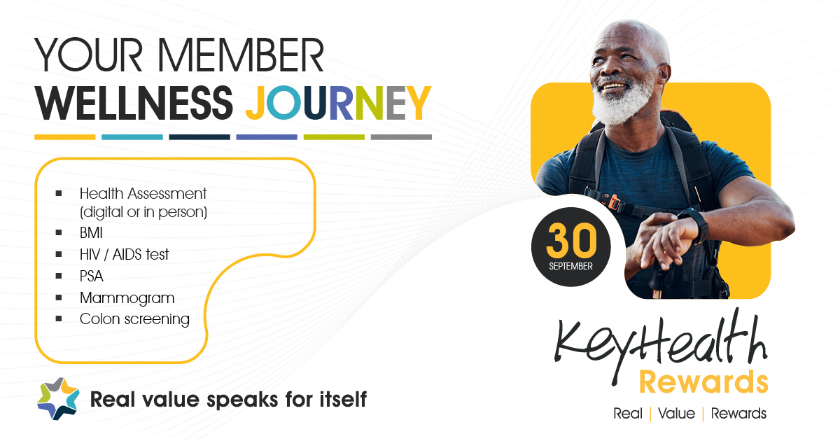 Don’t forget about KeyHealth Rewards! Complete your member wellness journey by 30 September and you could be the proud owner of a brand-new smartwatch.

Find out what you have to do: keyhealthmedical.co.za

#KeyHealthRewards #WellnessJourney #Smartwatch
