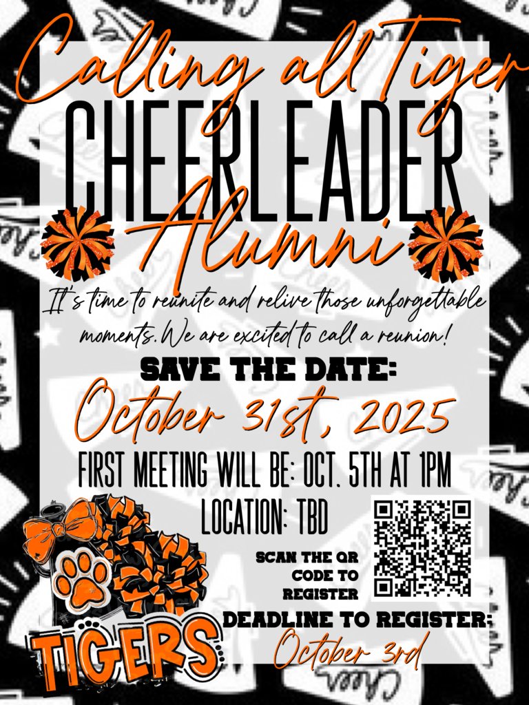 All former Tiger Cheerleaders!  It's time to reunite!!!