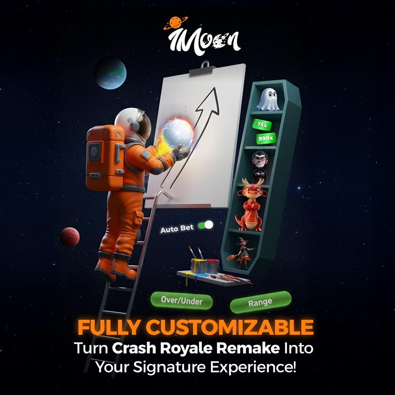 iMoonGames's tweet image. At iMoon, we know one size doesn't fit all!

Our flagship game Crash Royale Remake is fully customizable -  from bold branding &amp;amp; dynamic themes to sleek bet panels.

👉 Interested? Contact our team today!

#iMoon #CrashRoyaleRemake #FullyCustomizable #CrashGames