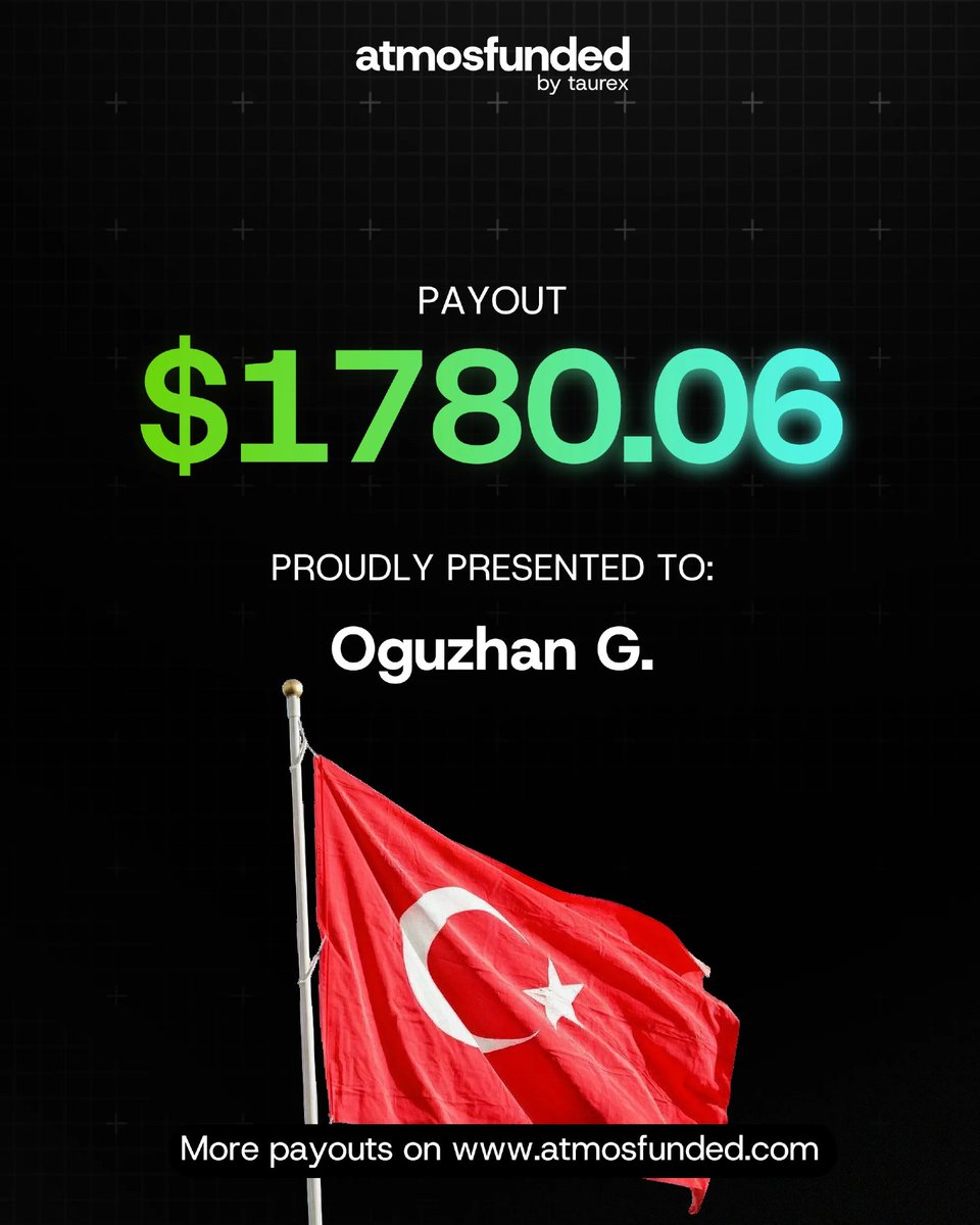 Another payout secured ✅

Congratulations to Oguzhan G. for earning $1,780.06 with Atmos.

Start trading today at atmosfunded.com 🔥