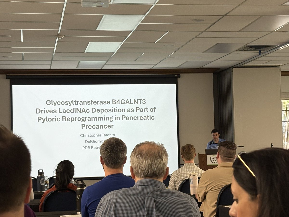 KEAnkenbauer's tweet photo. Proud of my lab mate/DelGiorno lab grad student Chris Taranto for presenting his work on glycans in IPMN at the Vanderbilt Program in Developmental Biology retreat! https://t.co/0d70wg3wKr