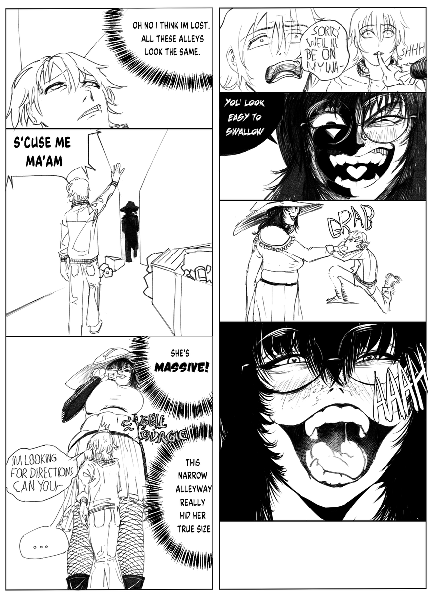 VoreRespite's tweet image. [Vore Comic] Street food 1&amp;amp;2 #VoreNSFW