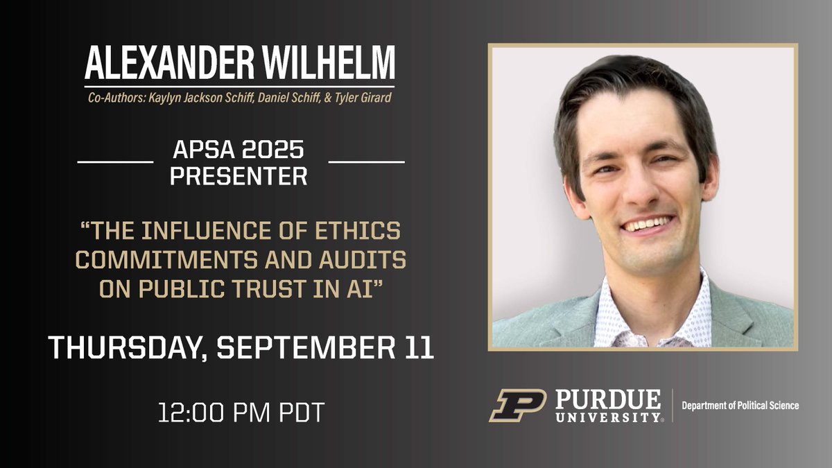 Come see today's #APSA2025 presentation by Alexander Wilhelm <a href="/PurdueLibArts/">Purdue Liberal Arts</a> #PurduePoliticalScience