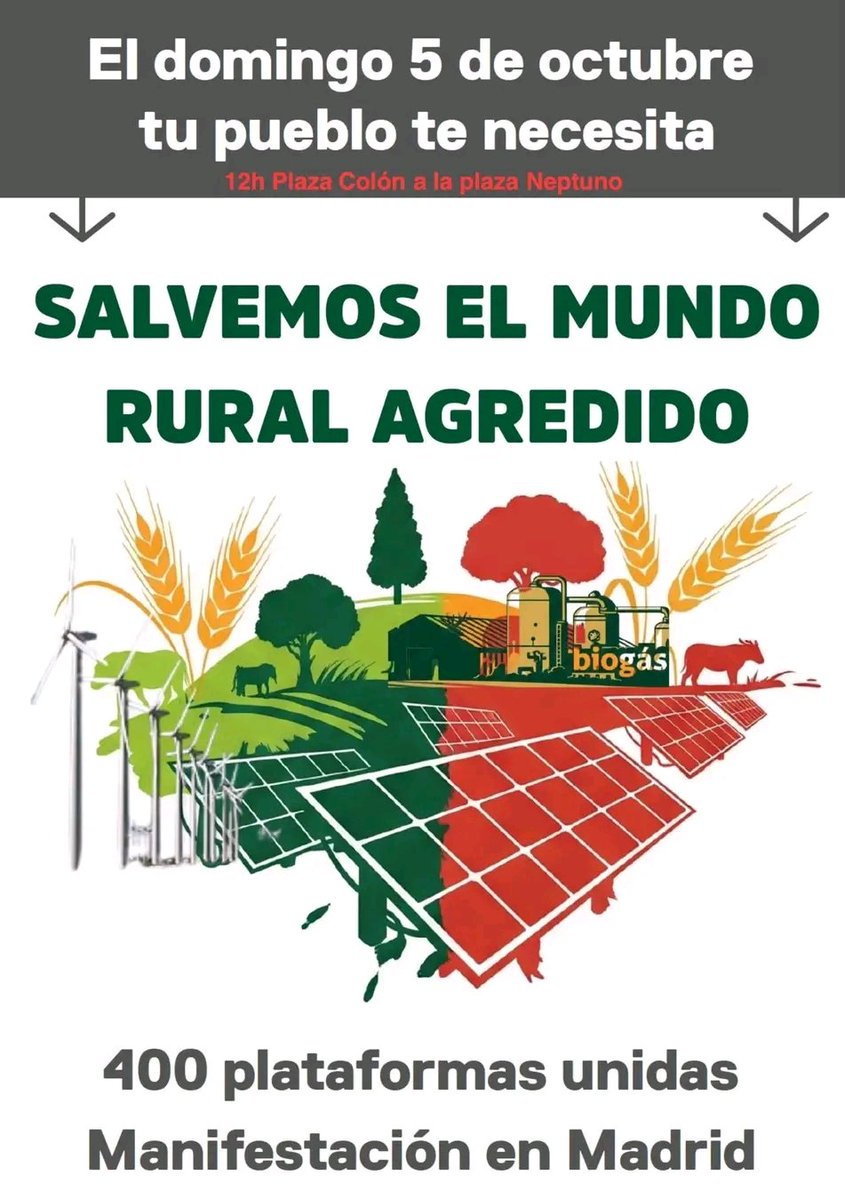 05/10. Manifestación en Madrid. Salvemos el mundo rural agredido. #Elrobledegarciaz, 
#ZECsierracabezadeáguila,
#Raícesdegarciaz.
#AsociaciónCulturalRaicesdeGarciaz.
#caminospublicosdetodosyparatodos #ProyectoLibera <a href="/SIEMPREGARCIAZ/">GARCIAZ</a>