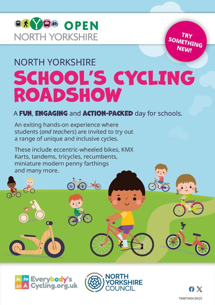 Something very exciting is on the way…….
Keep a close eye on our page over the next couple of weeks as we announce more about our amazing North Yorkshire Council School Cycling Roadshow….
What a week it will be.....
<a href="/northyorksc/">North Yorkshire Council</a>