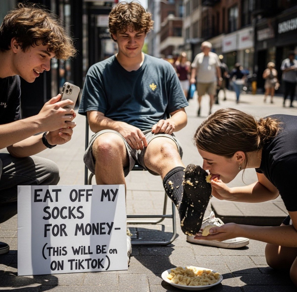 New TikTok trend where creators make people  things for money. 

Which would you do? 

Ai: fantasy 
18+