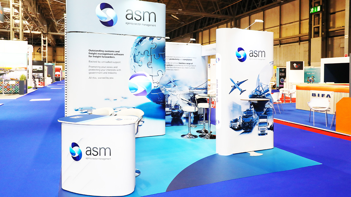 Quadrant2Design's tweet image. Clean 4m x 4m Peninsula #Exhibition Stand for ASM.