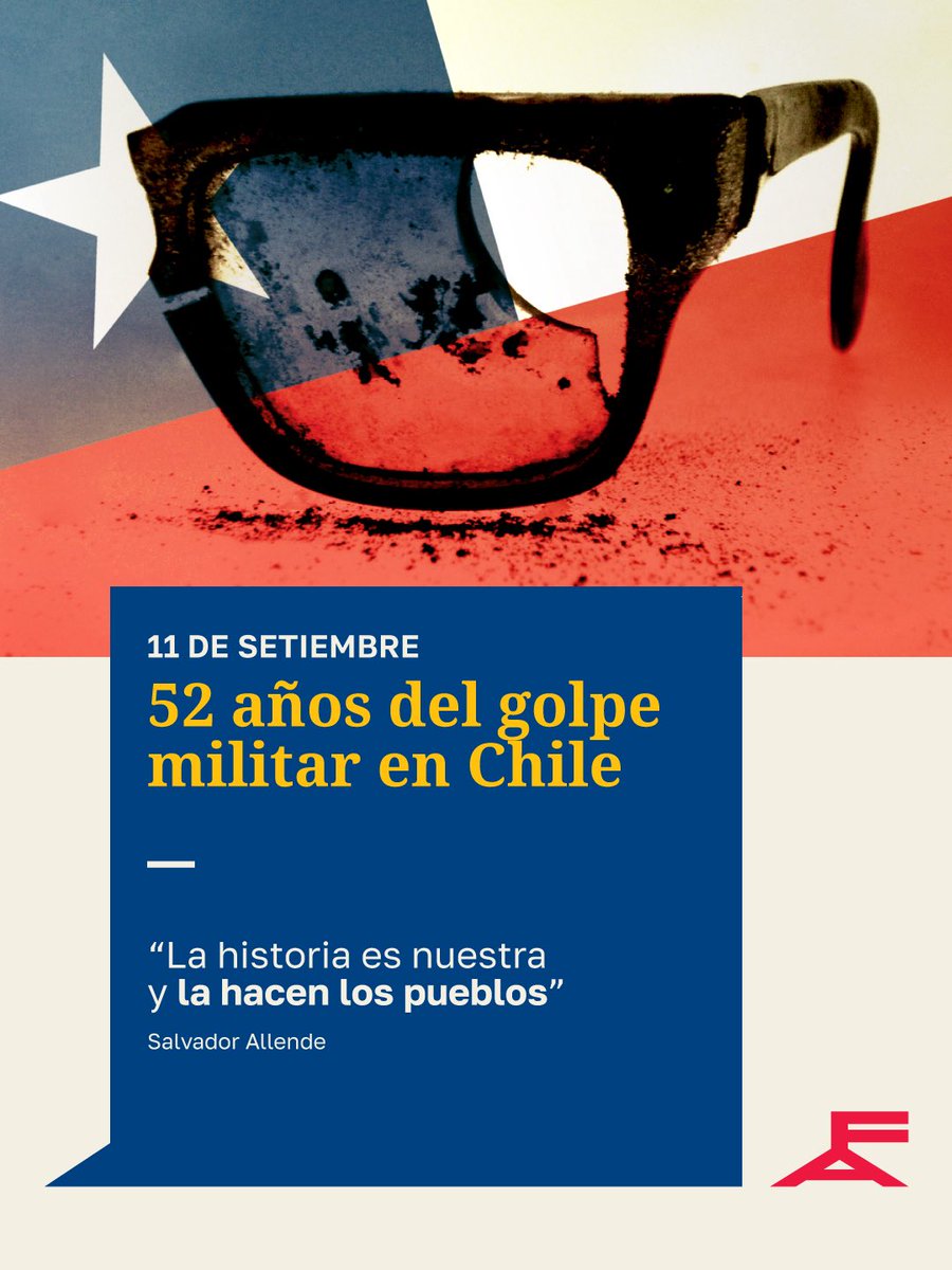 #AllendeVive | 52 años del golpe de Estado en Chile

Su compromiso con la democracia y la justicia social hasta el último momento de su vida sigue guiando a los pueblos de nuestra América Latina. 

Nunca más terrorismo de Estado