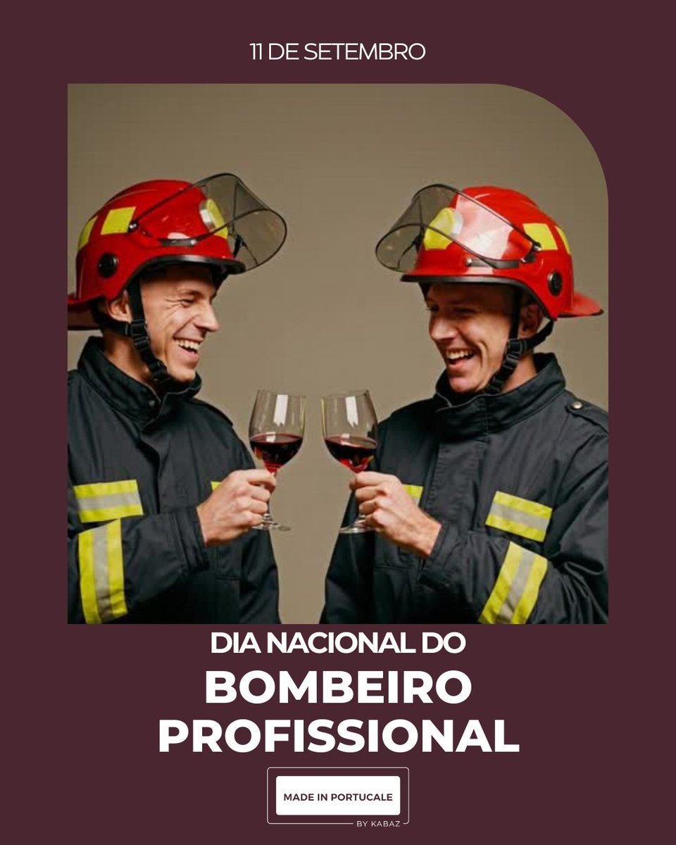 🔥👩\u200d🚒 Em homenagem ao Dia Nacional do Bombeiro Profissional, agradecemos  a coragem e dedicação de quem arrisca a vida por nós. 💪 Recebam o nosso  brinde em reconhecimento à sua bravura! Juntos,, image size:960x1200