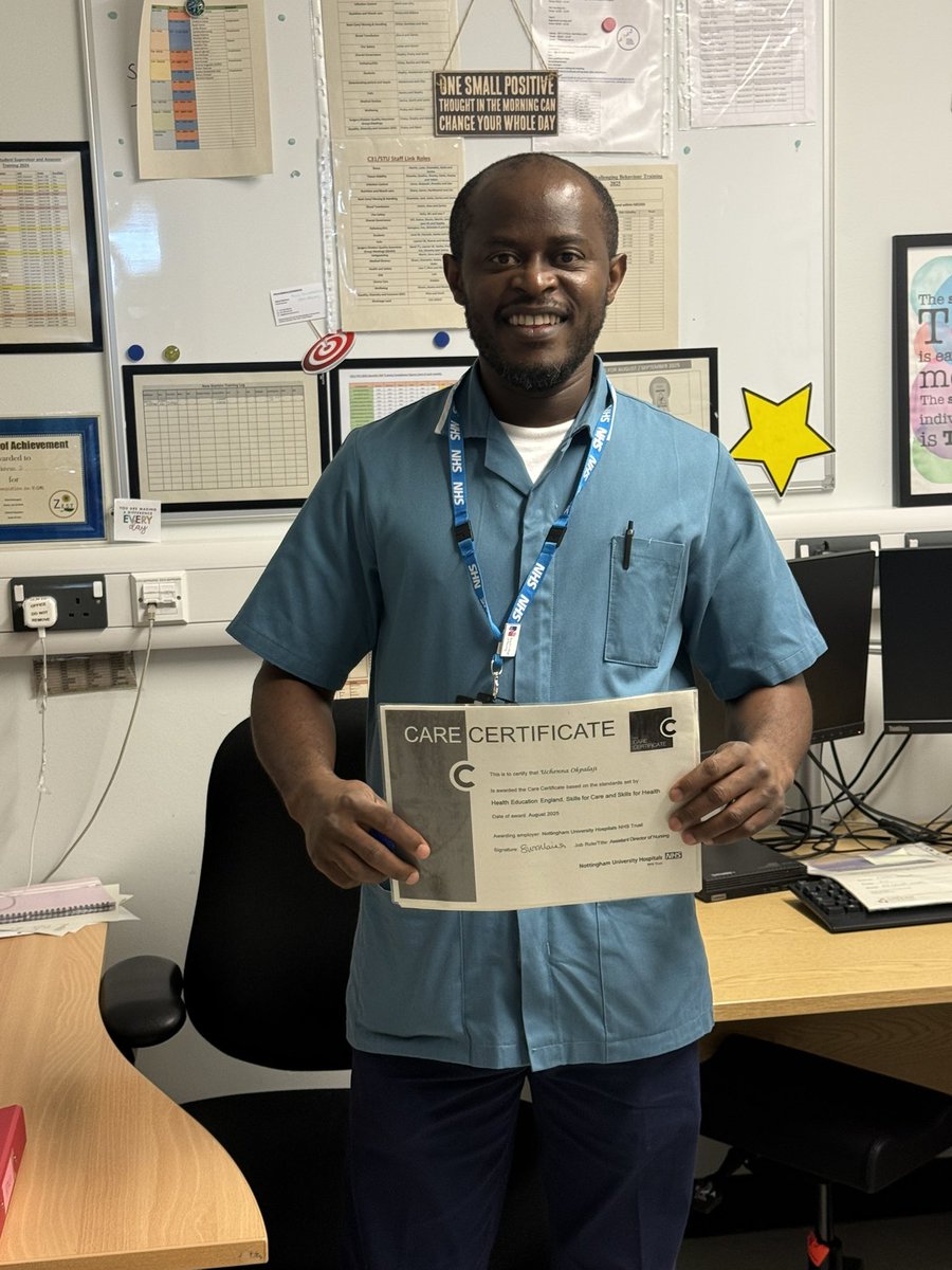 Our lovely Uchenna has completed his Care Certificate !
Congratulations 🎉 🥳