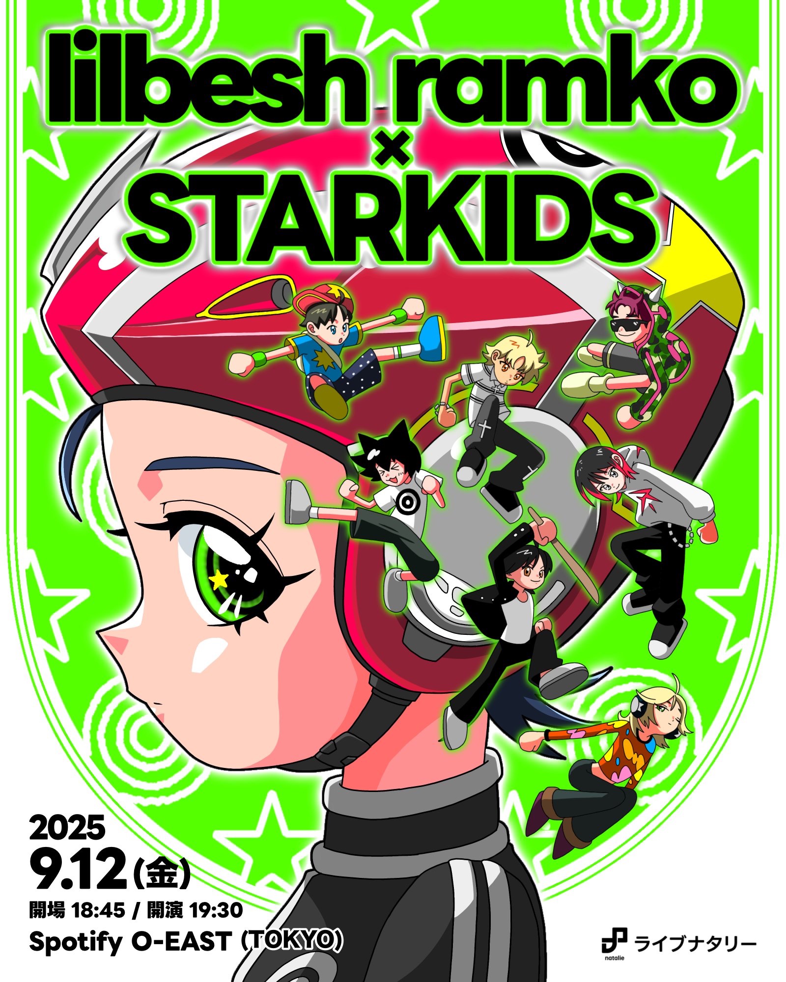 37 ファッション lilbesh ramko ワンマンライブ カラフルプリント 黒 T