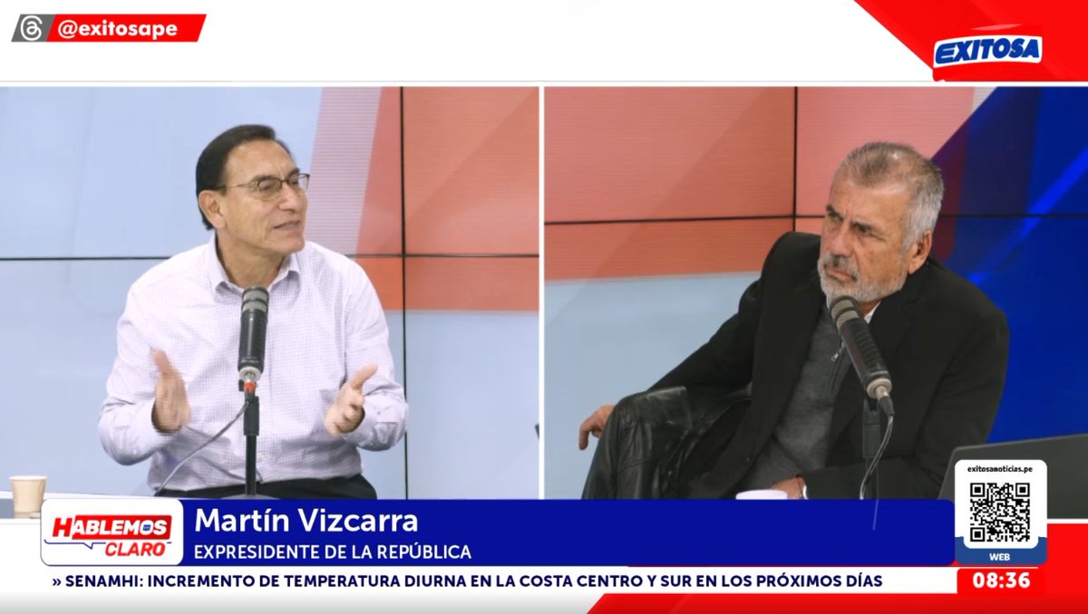 🔴🔵#AHORA | El expresidente de la República, Martín Vizcarra: "He tenido acceso a encuestas recientes y tengo una intención de voto de 25% y el segundo lugar está en 9%" 

📻 95.5 FM 
📡 6.1 señal digital abierta 
📺 Movistar: 34 SD - 734 HD 
🌐 exitosanoticias.pe