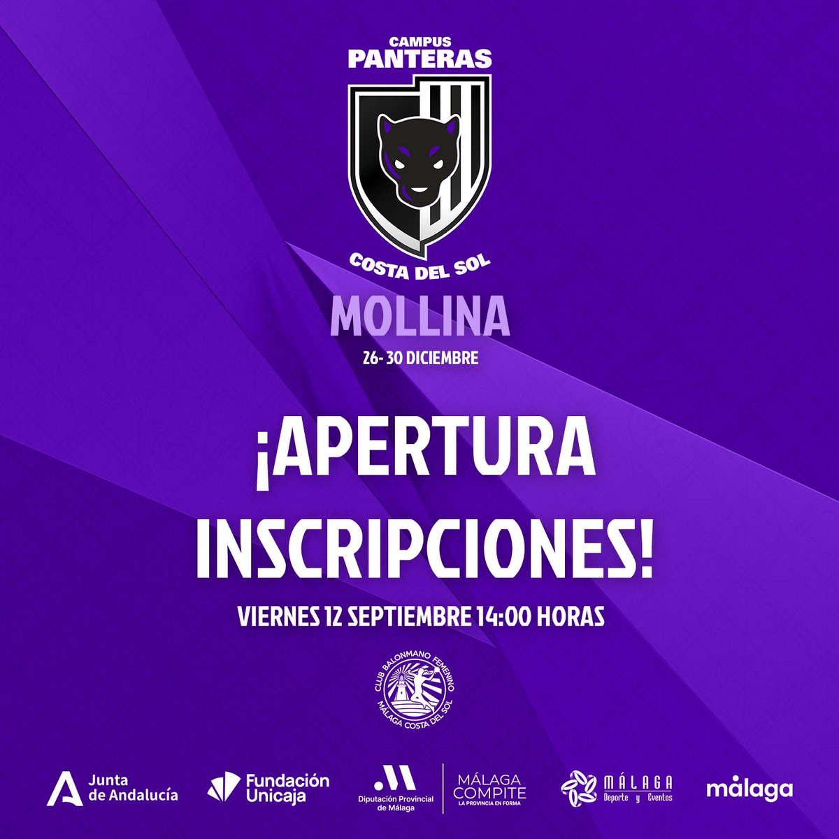 👋🏻 ¡Este viernes se abren las inscripciones del #CampusPanteras de Navidad!