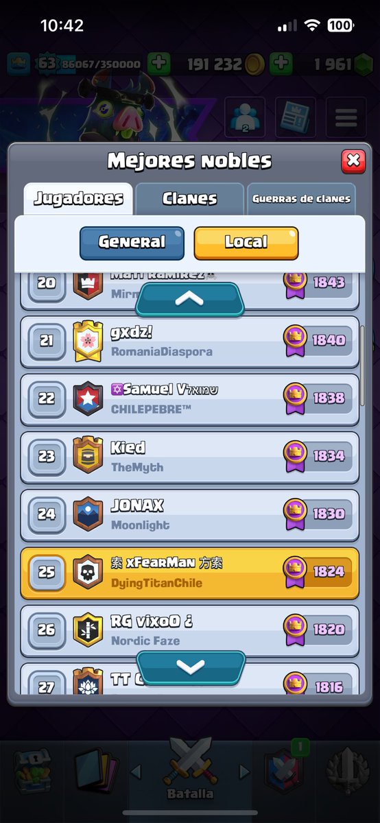 Top 25 de chile, esta temporada va pintando bien, aún falta mucha temporada y muchos tilts.