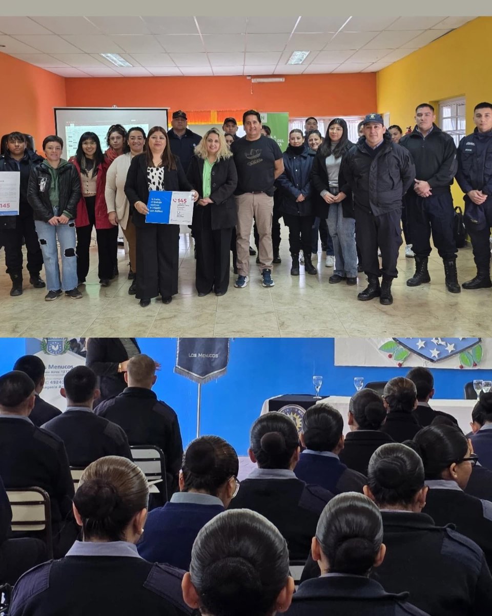 👉🏻 JORNADAS - TRATA DE PERSONAS EN LOS MENUCOS 
 En el marco del Día Internacional contra la Explotación Sexual y la Trata de Personas, se realizaron charlas de sensibilización para la comunidad y 98 aspirantes de la Escuela de Policía 👮‍♂️
 #TrataDePersonas #genero #losmenucos