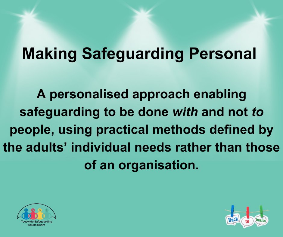 Making Safeguarding Personal is about active listening and keeping the person at the heart of every adult safeguarding decision.   

Learn more about Making Safeguarding Personal and why this is a crucial part of adult safeguarding on our website: tsab.org.uk/key-informatio…